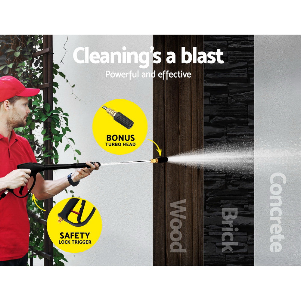 Giantz Petrol High Pressure Cleaner Washer 20M Hose Gurney WASHER-80C-20M-BK