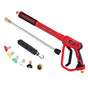 Giantz Pressure Washer Gun Short Trigger 4000PSI M22-14 1/4 Inch 5 Nozzles Red WASHER-GUN-RED