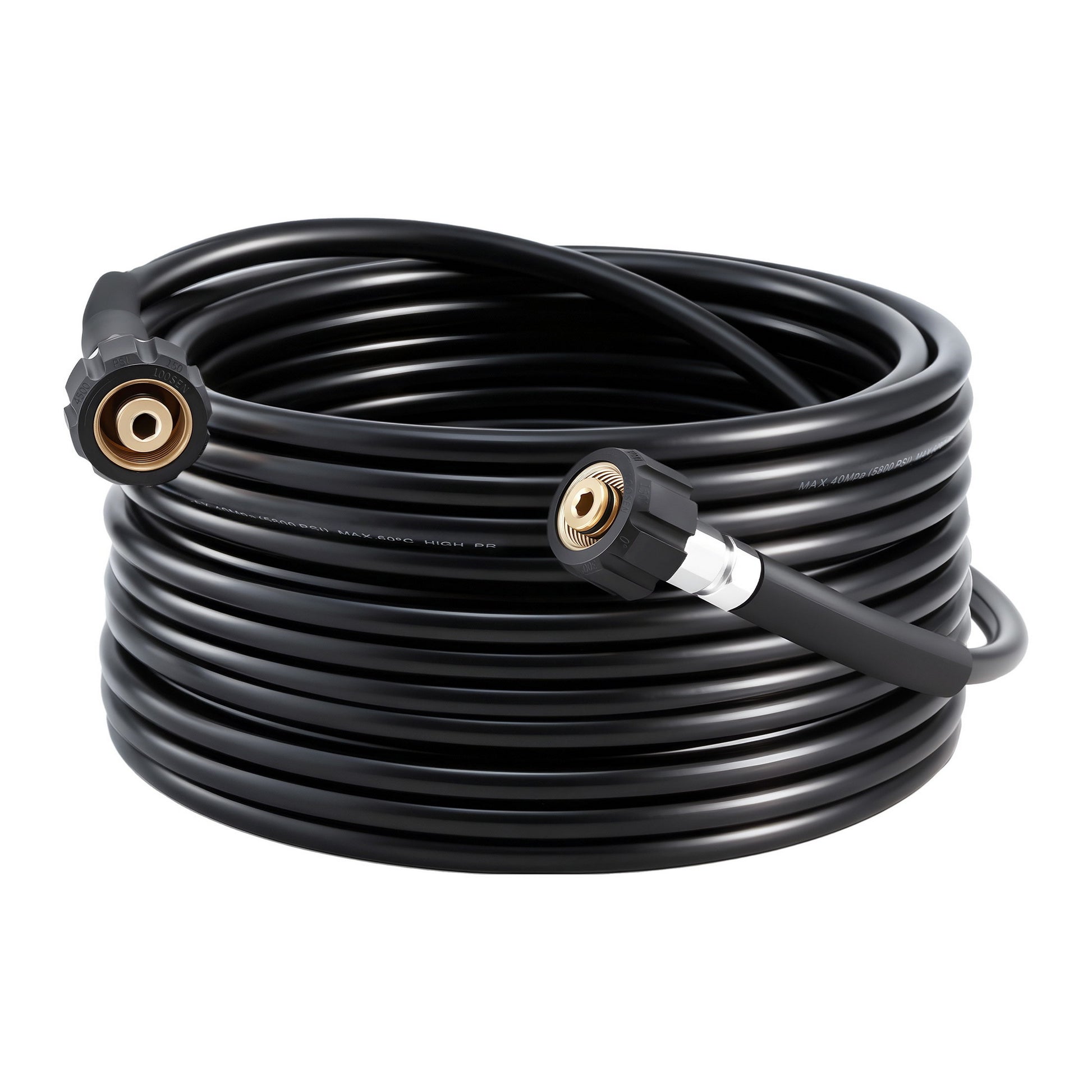 Giantz Pressure Washer Hose 30M 5800PSI Power Replacement Extension 1/4'' Quick Connect WASHER-HOSE-30M-BLK
