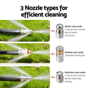 Giantz Pressure Washer Hose 30M 5800PSI Power Replacement Extension 1/4'' Quick Connect WASHER-HOSE-30M-BLK