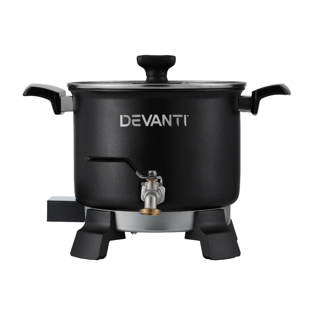 Devanti 5L Wax Melter Candle Making 1200W Melting Pot Furnace Quick Pour Spout Soy Soap WAX-06-5L