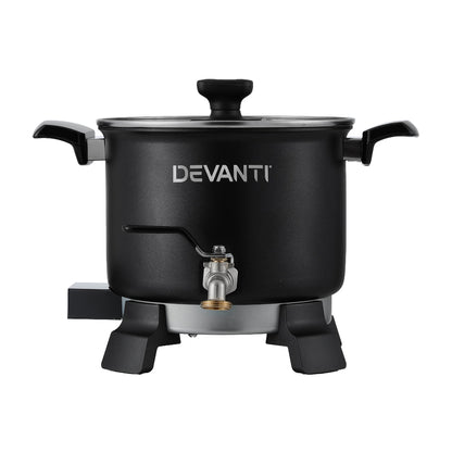 Devanti 5L Wax Melter Candle Making 1200W Melting Pot Furnace Quick Pour Spout Soy Soap WAX-06-5L
