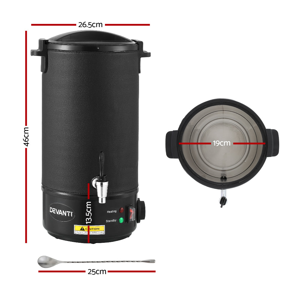 Devanti 10L Wax Melter Candle Making 1520W Melting Pot Furnace Pour Spout Soap WAX-08-10L