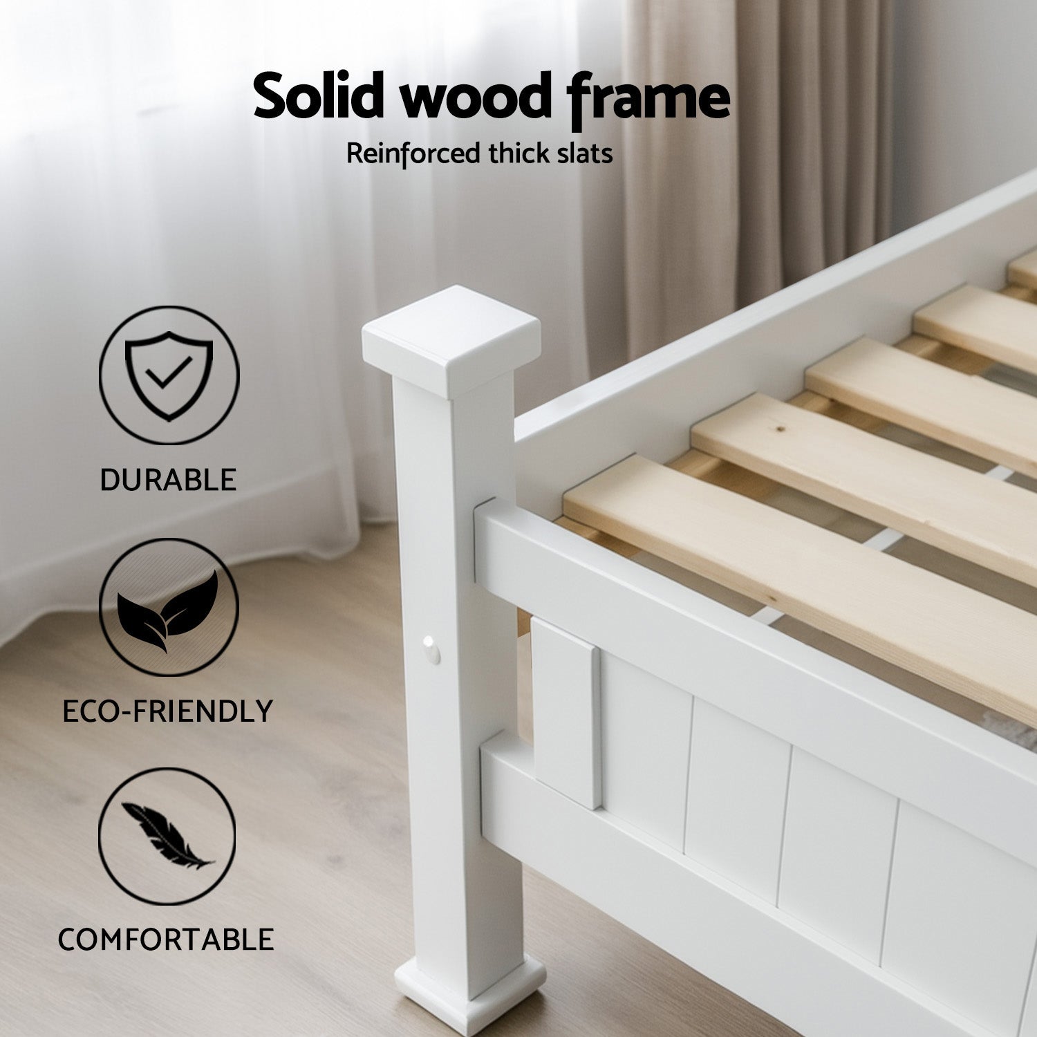 Artiss King Single Bed Frame and Bookshelf WBED-004KS-FURNI-DIS-AB