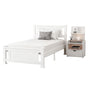 Artiss King Single Bed Frame and Bedside Table White WBED-004KS-FURNI-P16-AB