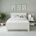 Artiss King Single Bed Frame and Bedside Table White WBED-03KS-FURNI-P16-AB