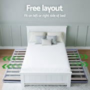 Artiss King Single Bed Frame and Bedside Table WBED-03KS-FURNI-PURE-AB