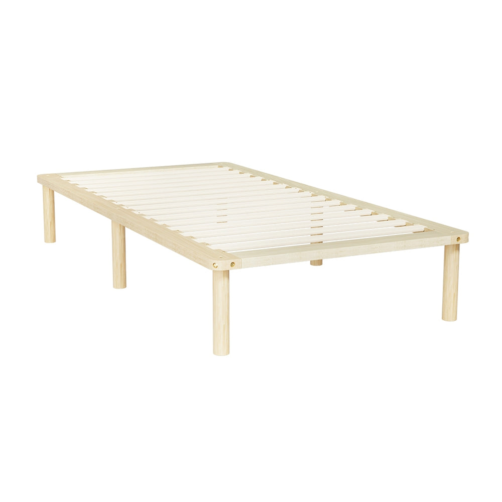 Artiss AMBA King Single Pine Wooden Bed Frame WBED-AMBA-KS-WD