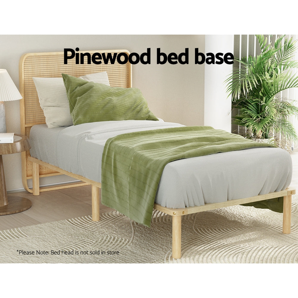 Artiss AMBA King Single Pine Wooden Bed Frame WBED-AMBA-KS-WD