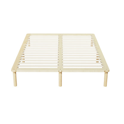 Artiss Bed Frame Queen Size Wooden Base Mattress Platform Timber Pine AMBA WBED-AMBA-Q-WD-AB