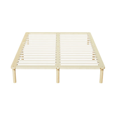 Artiss AMBA Queen Pine Wooden Bed Frame WBED-AMBA-Q-WD-AB