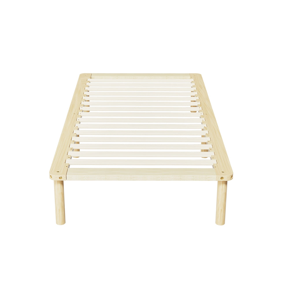 Artiss AMBA Single Pine Wooden Bed Frame WBED-AMBA-S-WD