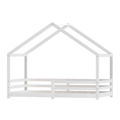 Artiss Bed Frame Wooden Kids Single House Frame White AMOS WBED-AMOS-S-WH-AB