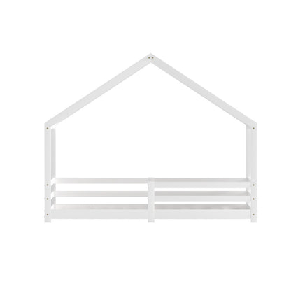 Artiss Bed Frame Wooden Kids Single House Frame White AMOS WBED-AMOS-S-WH-AB