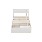 Artiss Bed Frame Single Size Mattress Base wtih Charging Ports 2 Storage Drawers WBED-AURA-S-WH-ABC
