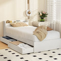 Artiss Bed Frame Single Size Mattress Base wtih Charging Ports 2 Storage Drawers WBED-AURA-S-WH-ABC