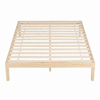 Artiss Bed Frame Double Size Wooden Base Mattress Platform Timber Pine BRUNO