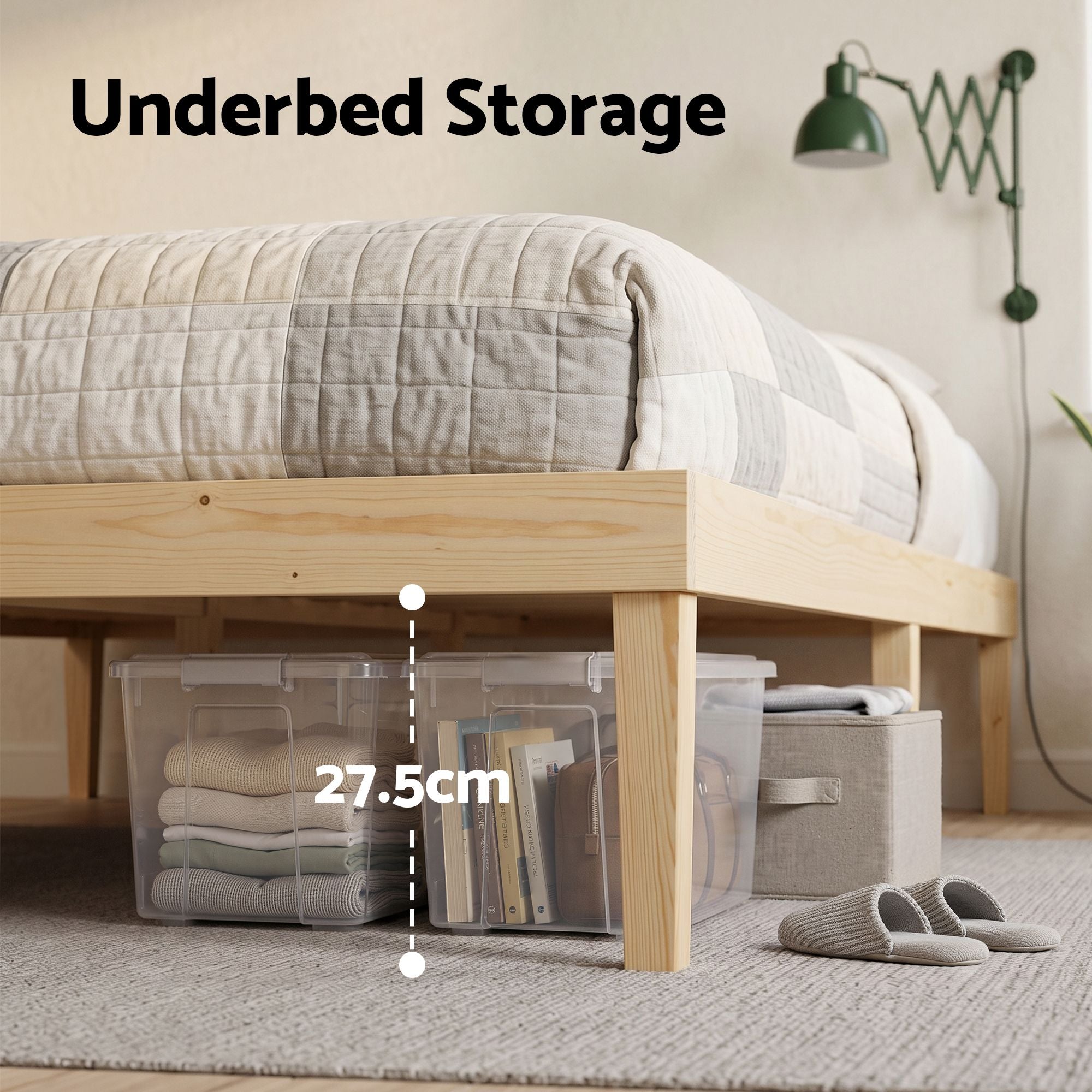 Artiss Bed Frame King Size Wooden Base Mattress Platform Timber Pine BRUNO