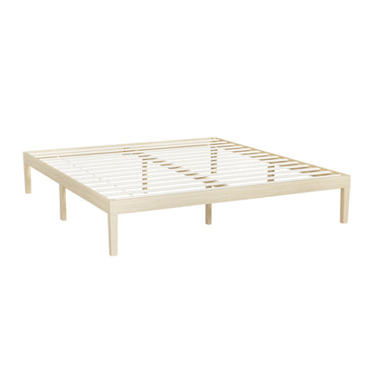 Artiss BRUNO King Pine Wooden Bed Frame WBED-BRUNO-K-WD-AB