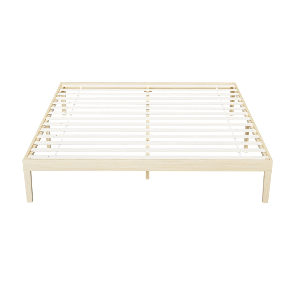 Artiss Bed Frame King Size Wooden Base Mattress Platform Timber Pine BRUNO WBED-BRUNO-K-WD-AB