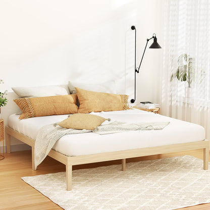 Artiss BRUNO King Pine Wooden Bed Frame WBED-BRUNO-K-WD-AB