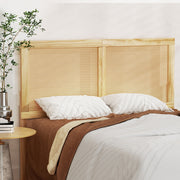 Artiss Bed Frame Double Size with Rattan Headboard Wooden Bed Base BRUNO