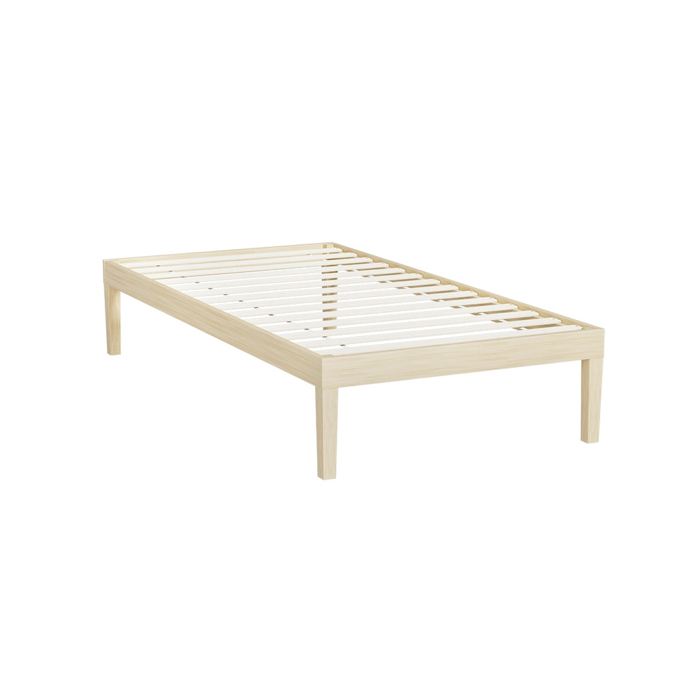 Artiss BRUNO Single Pine Wooden Bed Frame WBED-BRUNO-S-WD