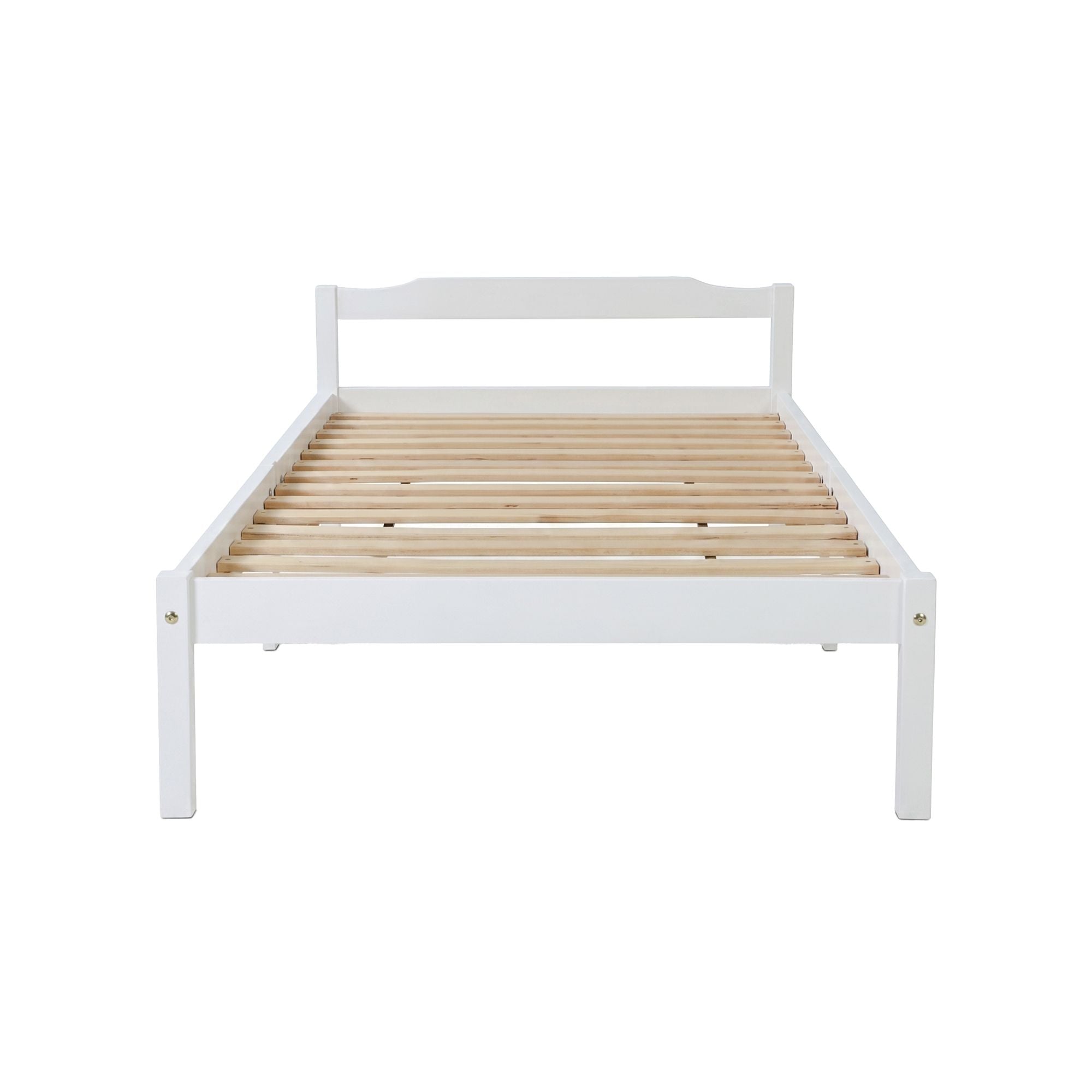 Artiss Bed Frame Single Size Wooden White LEXI WBED-C-001S-92-WH