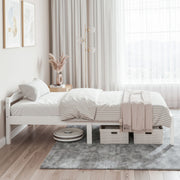 Artiss Bed Frame Single Size Wooden White LEXI WBED-C-001S-92-WH