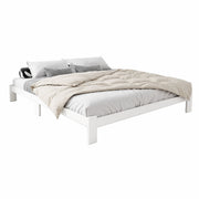 Artiss Bed Frame Queen Size Wooden White JADE WBED-C-040Q-N-153-AB