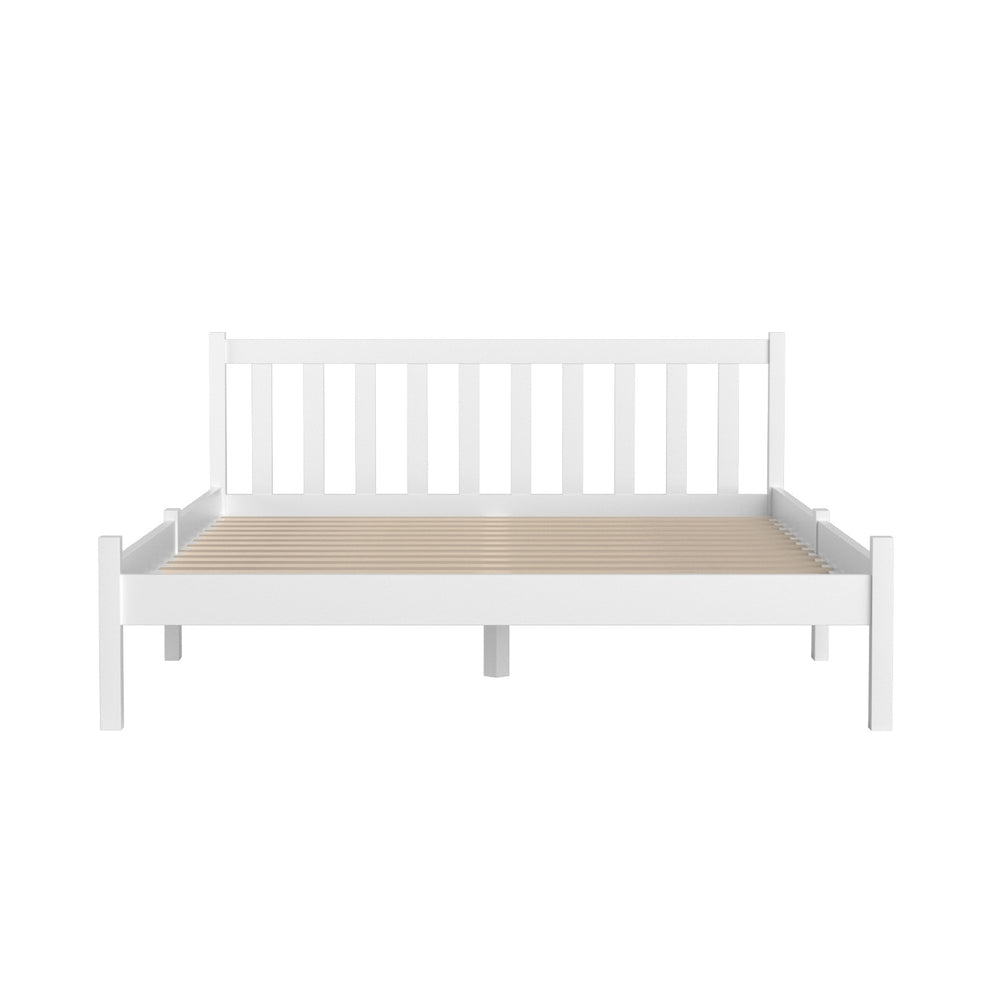 Artiss Bed Frame Double Size Wooden White SOFIE WBED-D-001D-WH