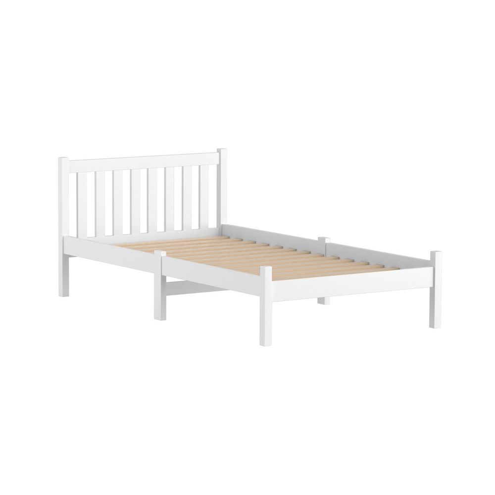 Artiss Bed Frame King Single Size Wooden White SOFIE WBED-D-001KS-WH
