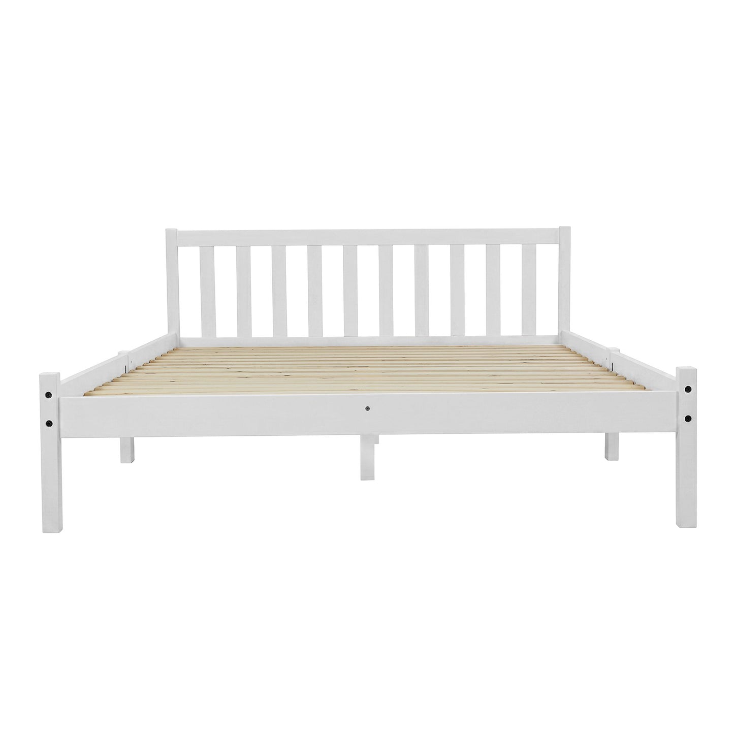 Artiss Bed Frame Queen Size Wooden White SOFIE WBED-D-001Q-WH-AB