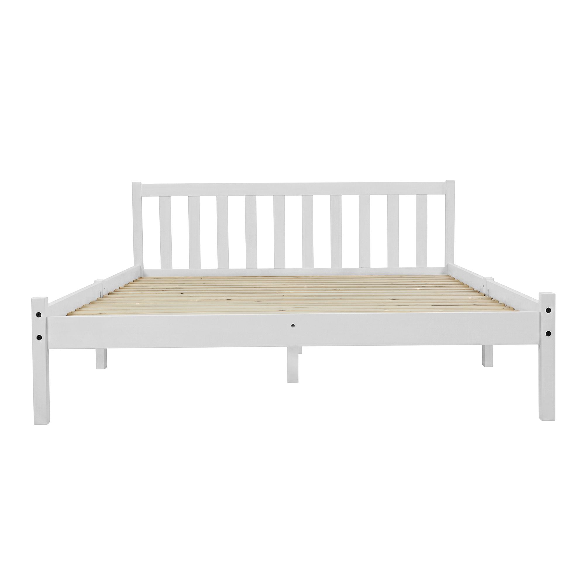 Artiss Bed Frame Queen Size Wooden White SOFIE WBED-D-001Q-WH-AB