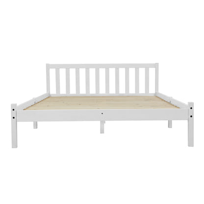 Artiss Bed Frame Queen Size Wooden White SOFIE WBED-D-001Q-WH-AB