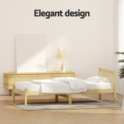 Artiss Bed Frame Single Size Wooden Oak SOFIE WBED-D-001S-WD