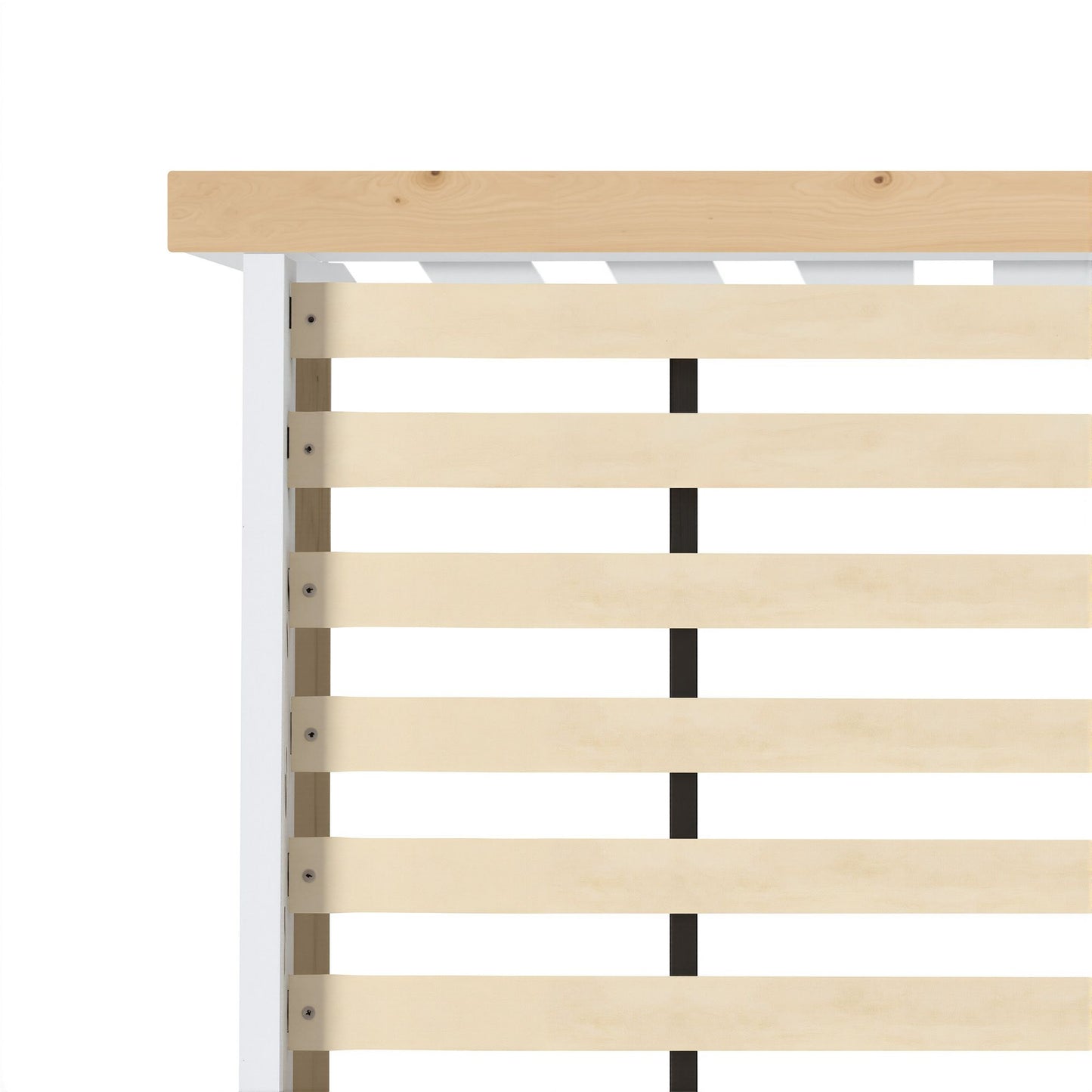 Artiss Bed Frame Double Size Wooden White PONY WBED-D-TC18-137-AB