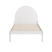 Artiss Bed Frame Single Size Wooden White DALY WBED-DALY-S-WH-AB