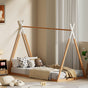 Artiss Bed Frame Wooden Kids House Single Frame Oak ENID WBED-ENID-S-OAK