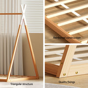Artiss Bed Frame Wooden Kids House Single Frame Oak ENID WBED-ENID-S-OAK