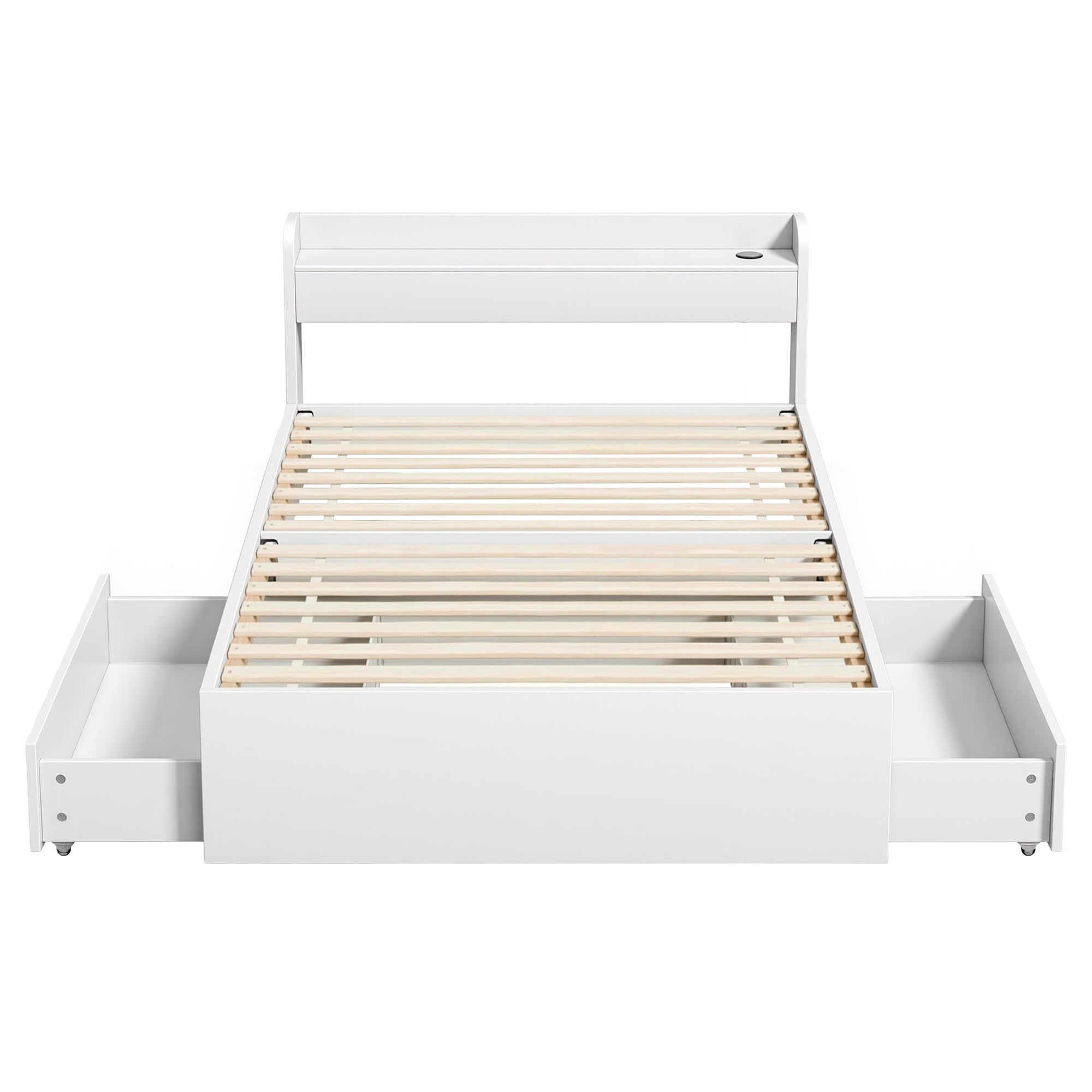 Artiss AURA White King Single Bed Frame WBED-F-AURA-KS-WH-AB