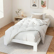 Artiss Bed Frame King Single Size Wooden White JADE WBED-F-BASE-JADE-KS