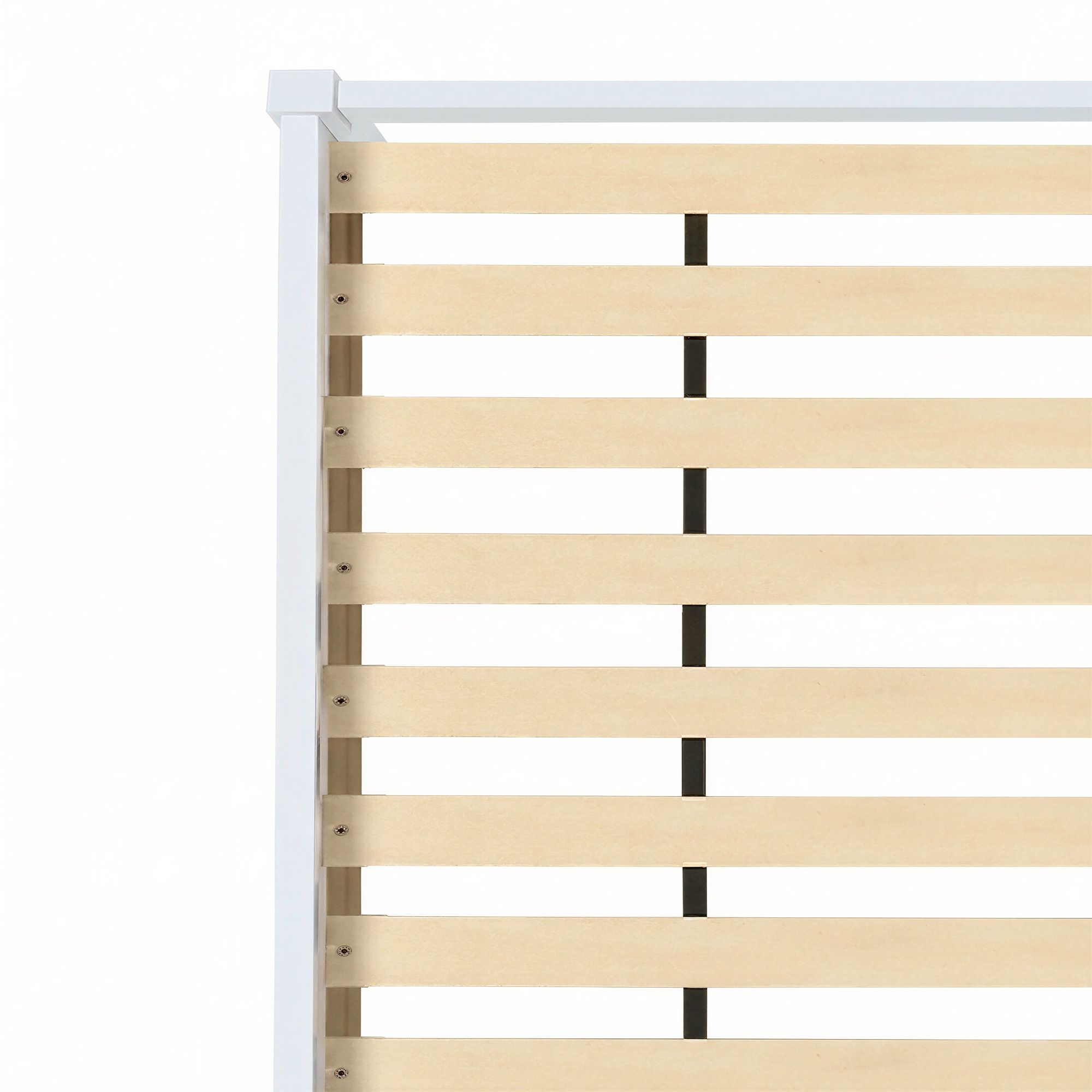 Artiss Bed Frame Single Size Wooden White JADE WBED-F-BASE-JADE-S