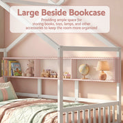 Artiss Kids Single Bed Frame House Bed Solid Wood Montessori Bed for Toddler White WBED-F-DREGO-S-WH-AB