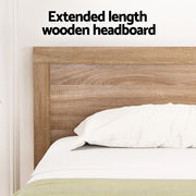 Artiss Bed Frame Double Size Wooden Acacia Wood OATMEAL WBED-F-OATMEAL-D-NA-ABC