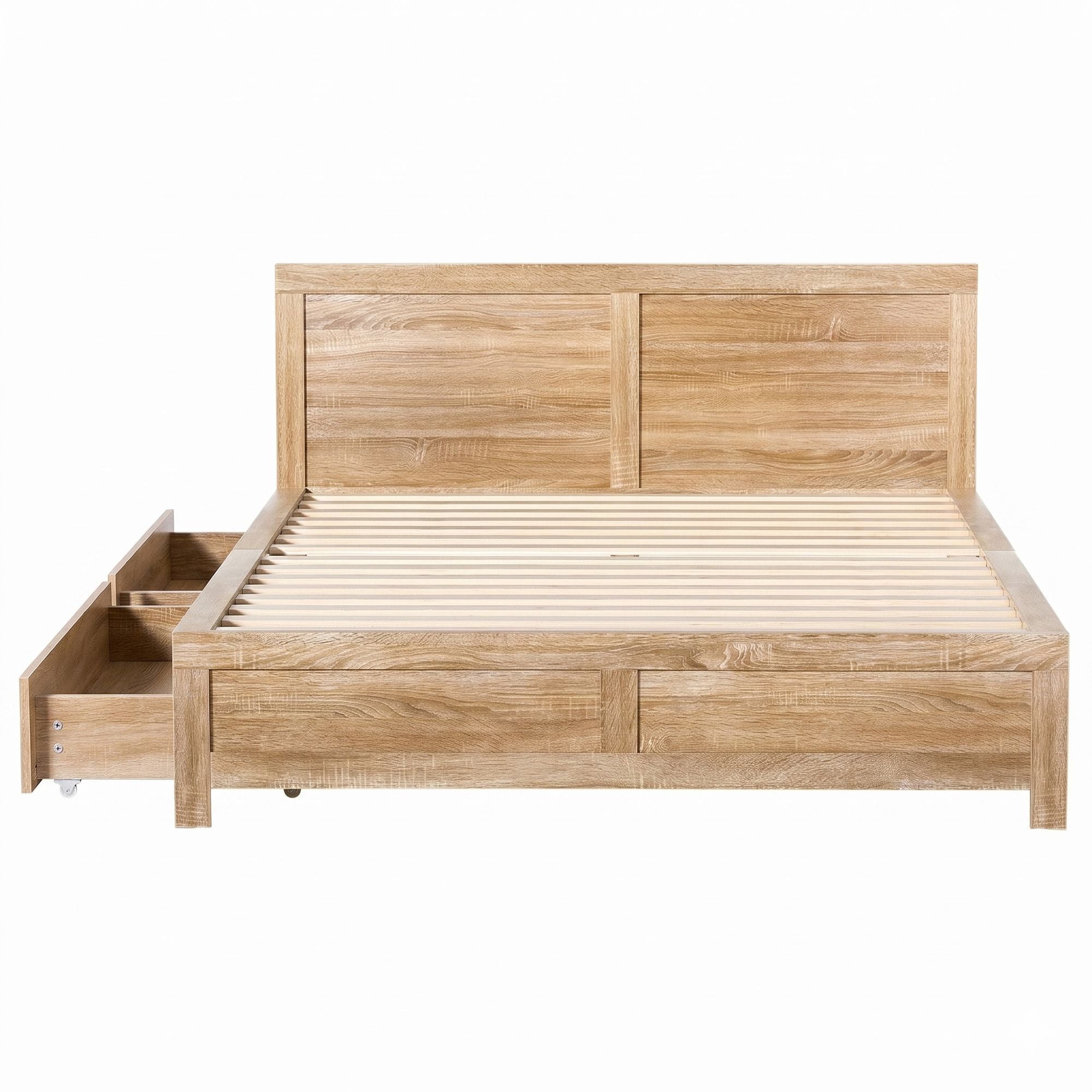 Artiss Double Bed Frame with 2 Drawers Bedroom Furniture