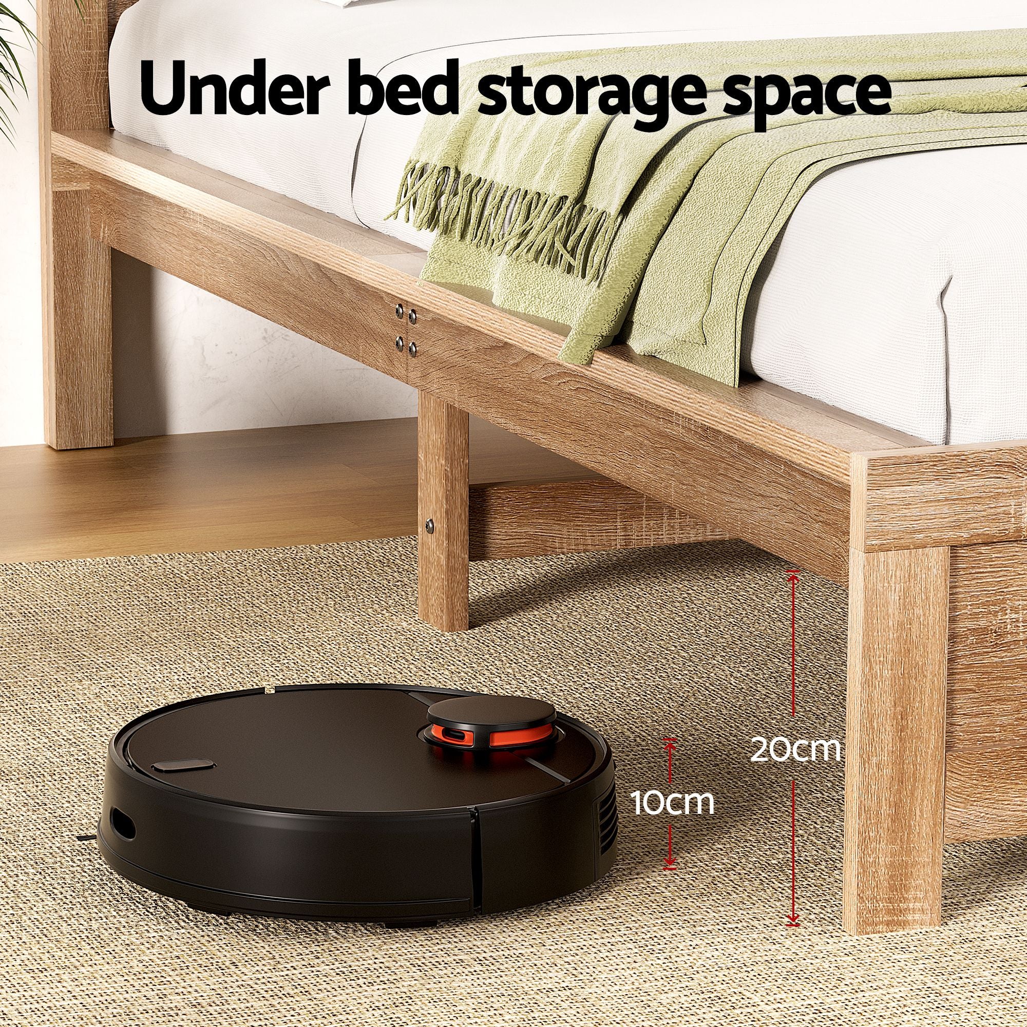 Artiss King Single Size Bed Frame with 2 Drawers Bedroom Furniture