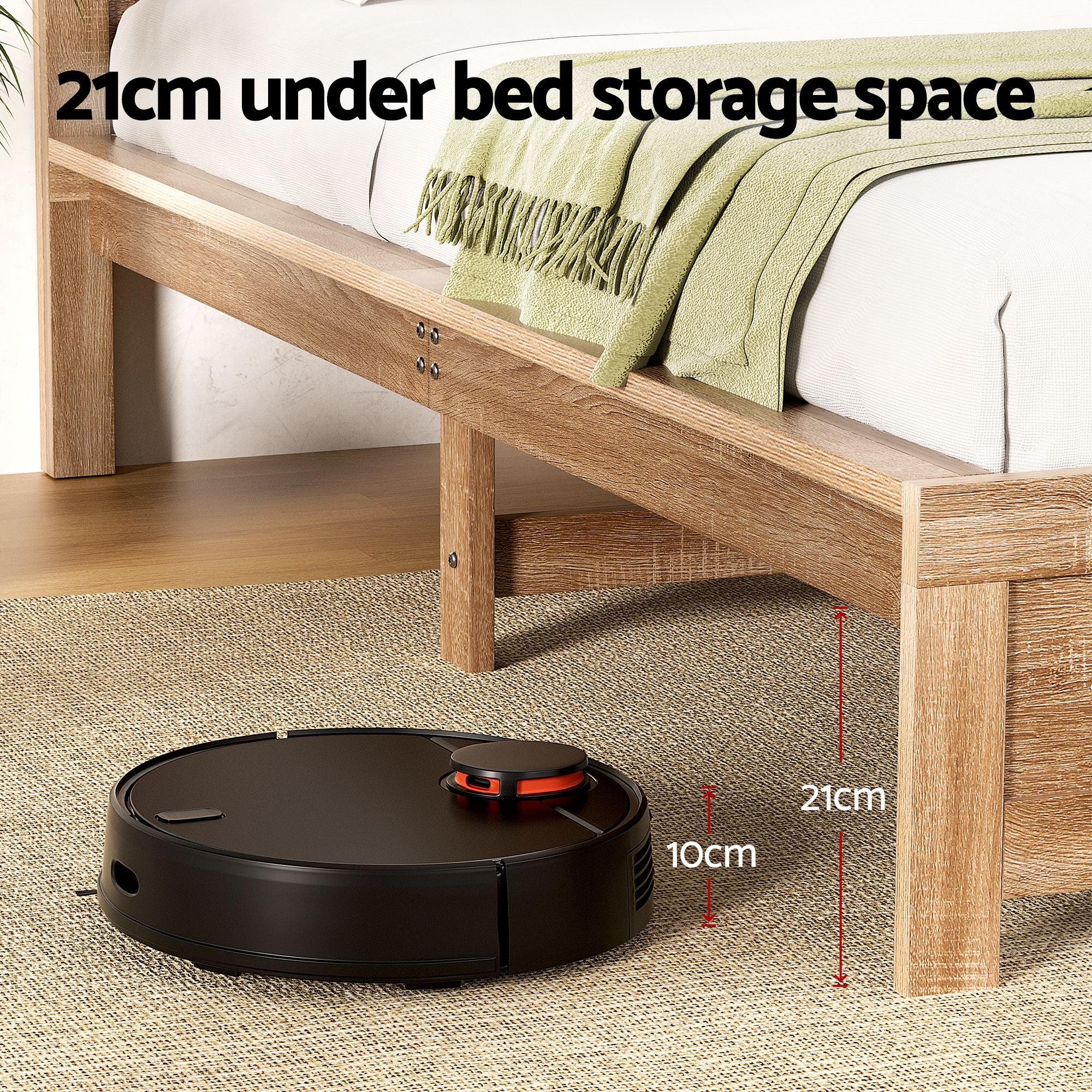 Artiss Single Bed Frame Wooden Bed Base Walnut