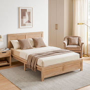 Artiss Single Bed Frame Wooden Bed Base Walnut