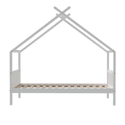 Artiss Bed Frame Wooden Base Kids Single Timber House with 2 Storage Drawers Beds White WBED-G-CABIN-S-WH-DRAW